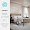 Martha Stewart Jax Queen Size Solid Wood Platform Bed w/Rattan Headboard and Footboard, Brown Gray MG-090022-Q-WOAK-MS - alternate 5